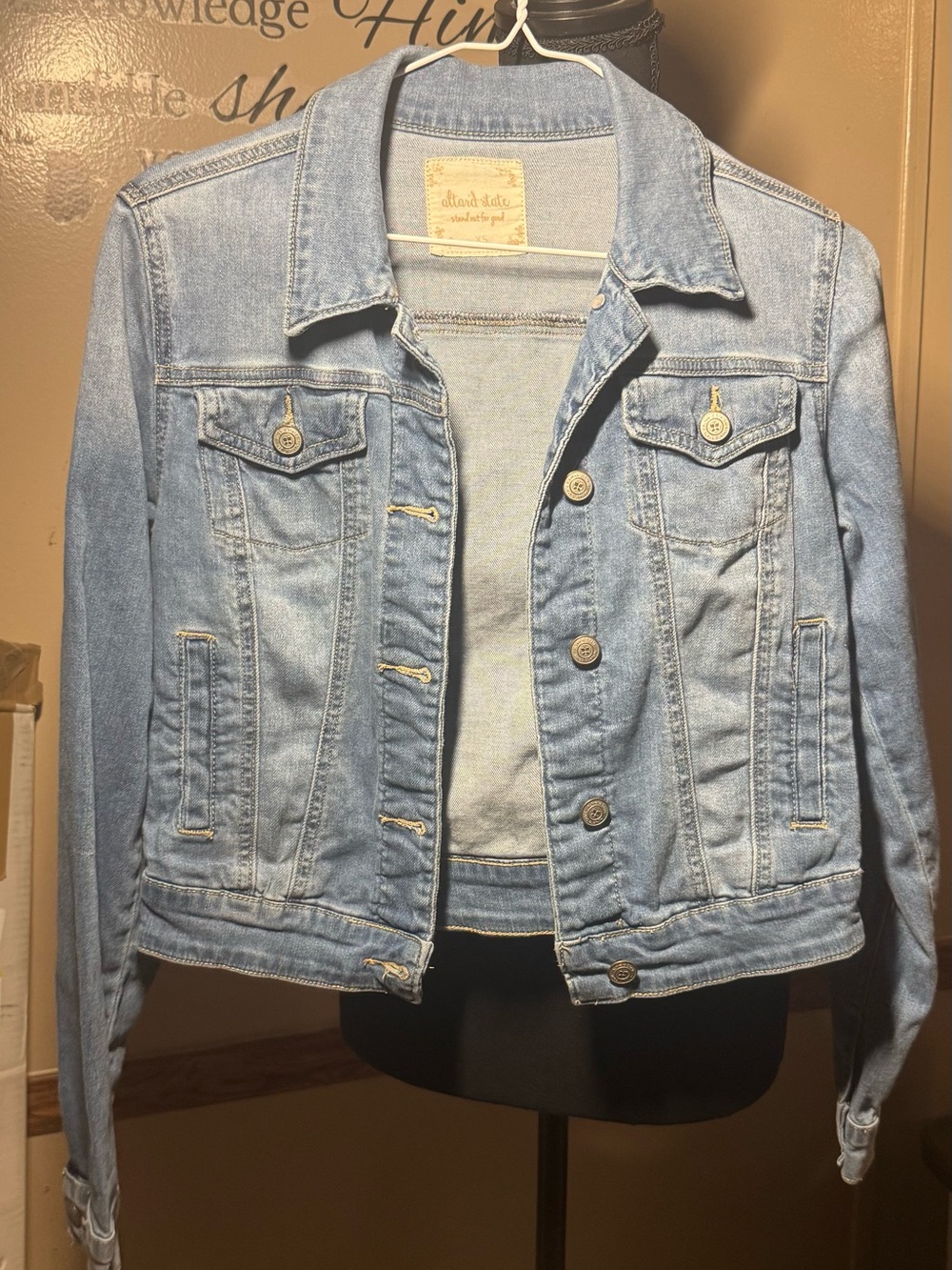 Altar'd State Light Blue Denim Jean Jacket